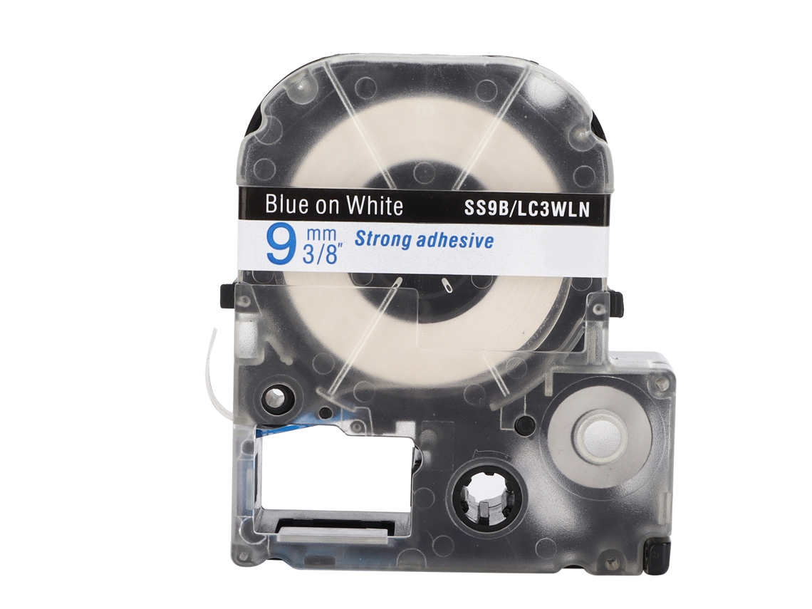 Cinta Etiquetas Resistente A Abrasión Y Agua Para King Jim Sr230c Sr230ch Sr530c Azul Sobre Blanco