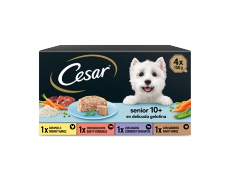 Alimentação Húmida para Cães Senior En Geleia Multipack 4X150G CESAR