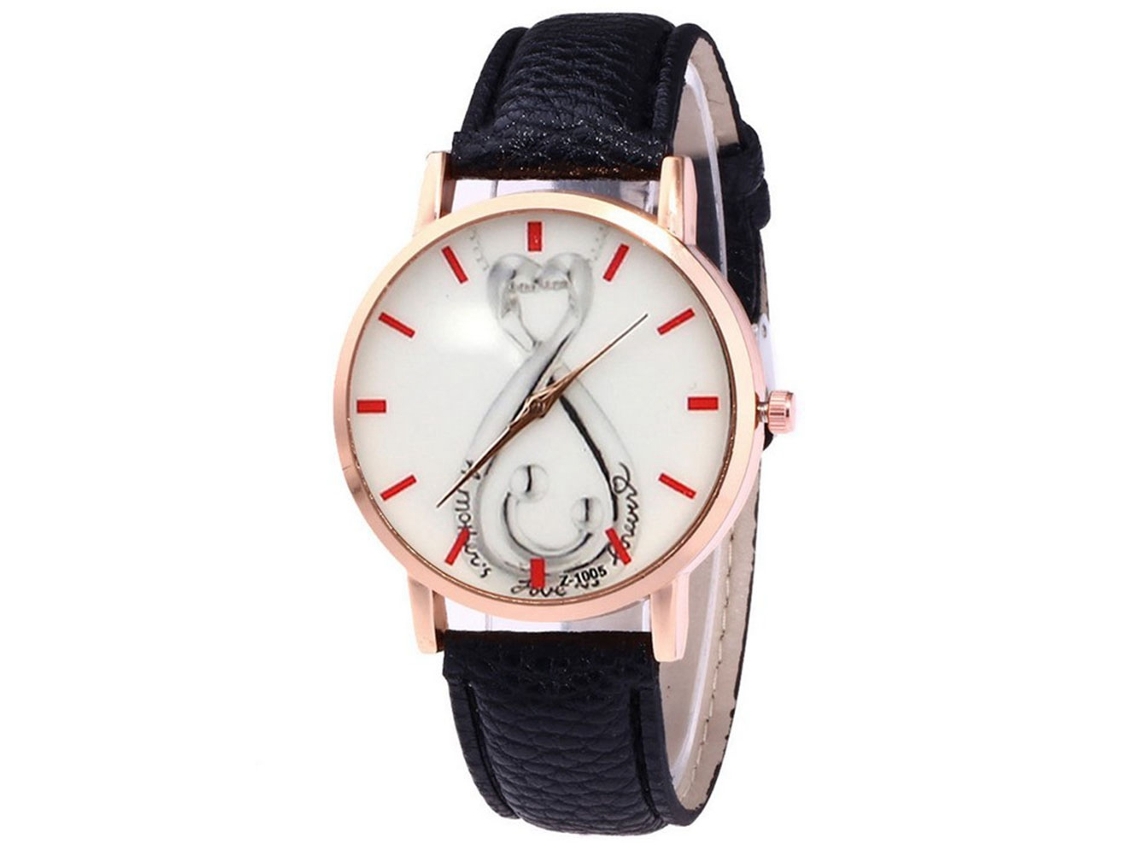 Reloj De Pulsera De Moda Para Estudiantes Hombre Mujer Negro Cuarzo Zhoulianfa
