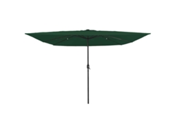 Vidaxl Guarda-sol De Jardim Verde 295 X 295 X 245 Cm Poliéster E Aço