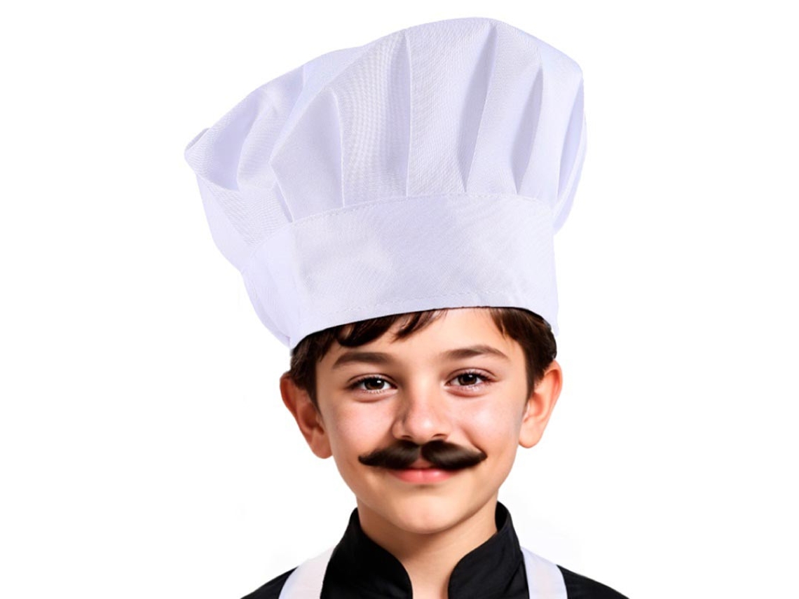 Chapéu de chef branco clássico infantil