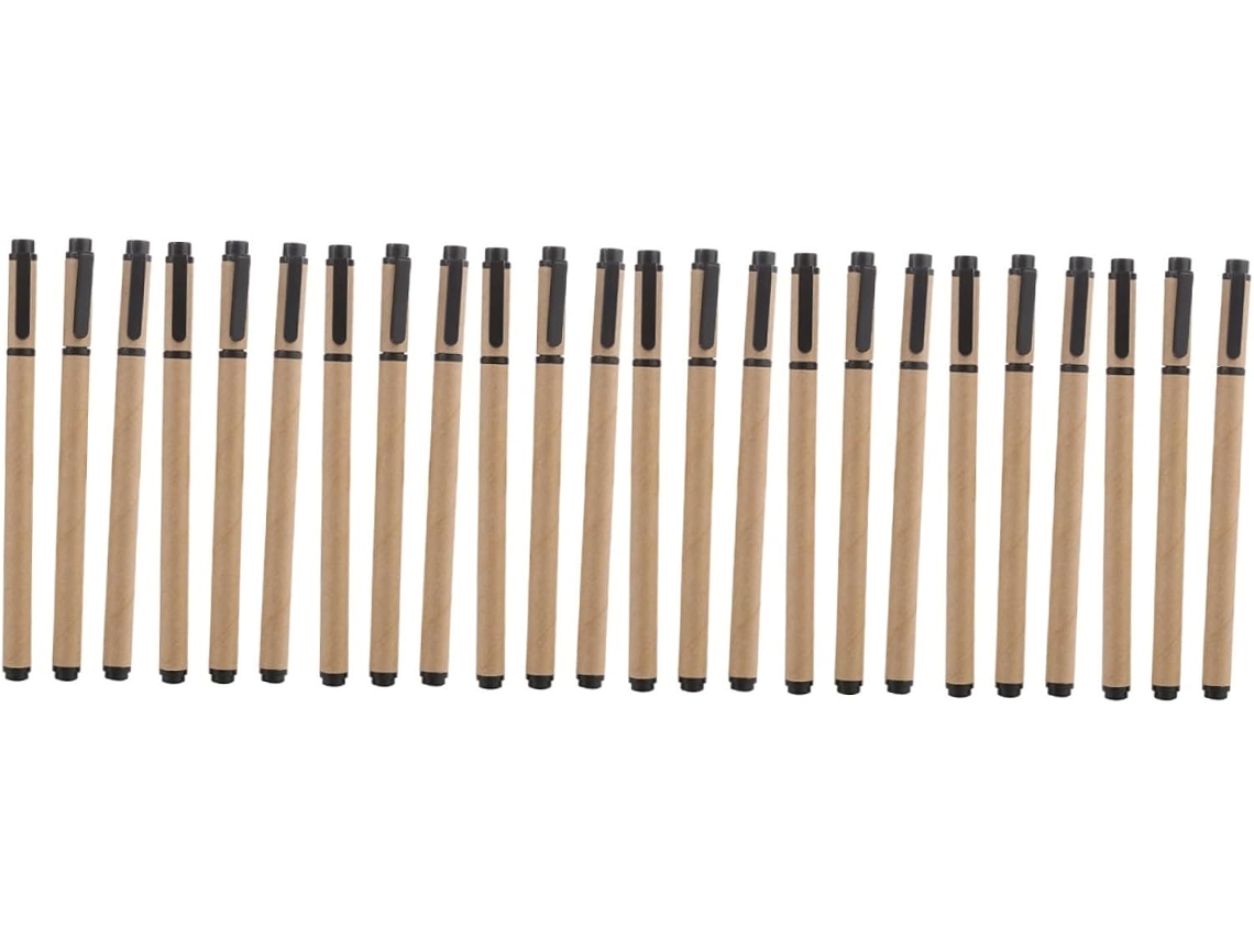 Conjunto De 24 Canetas Em Gel Papel Kraft Rollerball Criativas Para