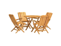 Maison Exclusive - 5 Pcs Conjunto De Jantar P/ Jardim Madeira De Teca Maciça