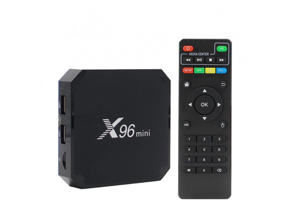 Box Smart Tv X96Mini Android 11 S905W2 Quad Core 2.4G 5.8G Wireless Wifi com Rc Black Us Plug 1G+8G