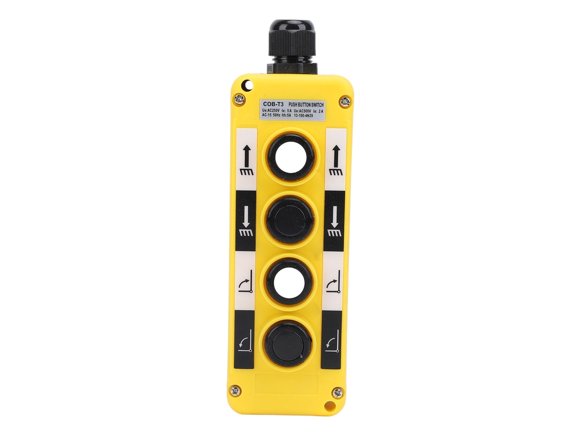 Interruptor De Botão Para Guindaste Elétrico Industrial 4 Botões Ip68 Resistente À Chuva Ac250v 5a 500v 2a