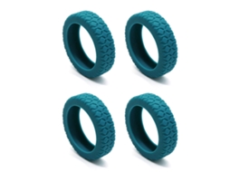 Capa de Silicone BRILVIBERA para rodas de malas, azul turquesa, 4 unidades