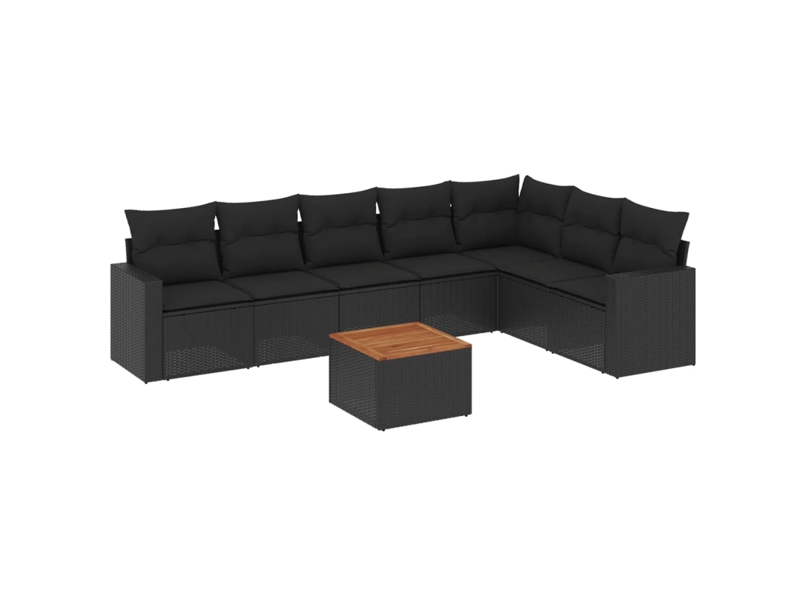Garden Sofa Set, Garden Sofa Sets Vidaxl Preto Rattan / Vime (n/a)