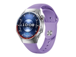Bracelete Para Huawei Watch Gt 6 Pro - Silicone Cor Sólida - Fivela Reversa Lilás E Roxo
