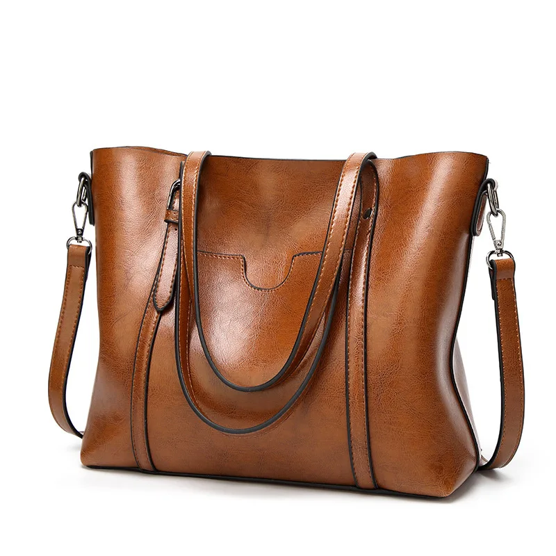 (dm003-marrom) Bolsa Feminina Vintage Em Couro Pu, Bolsa De Ombro De Grande Capacidade, Bolsa Feminina De Luxo.