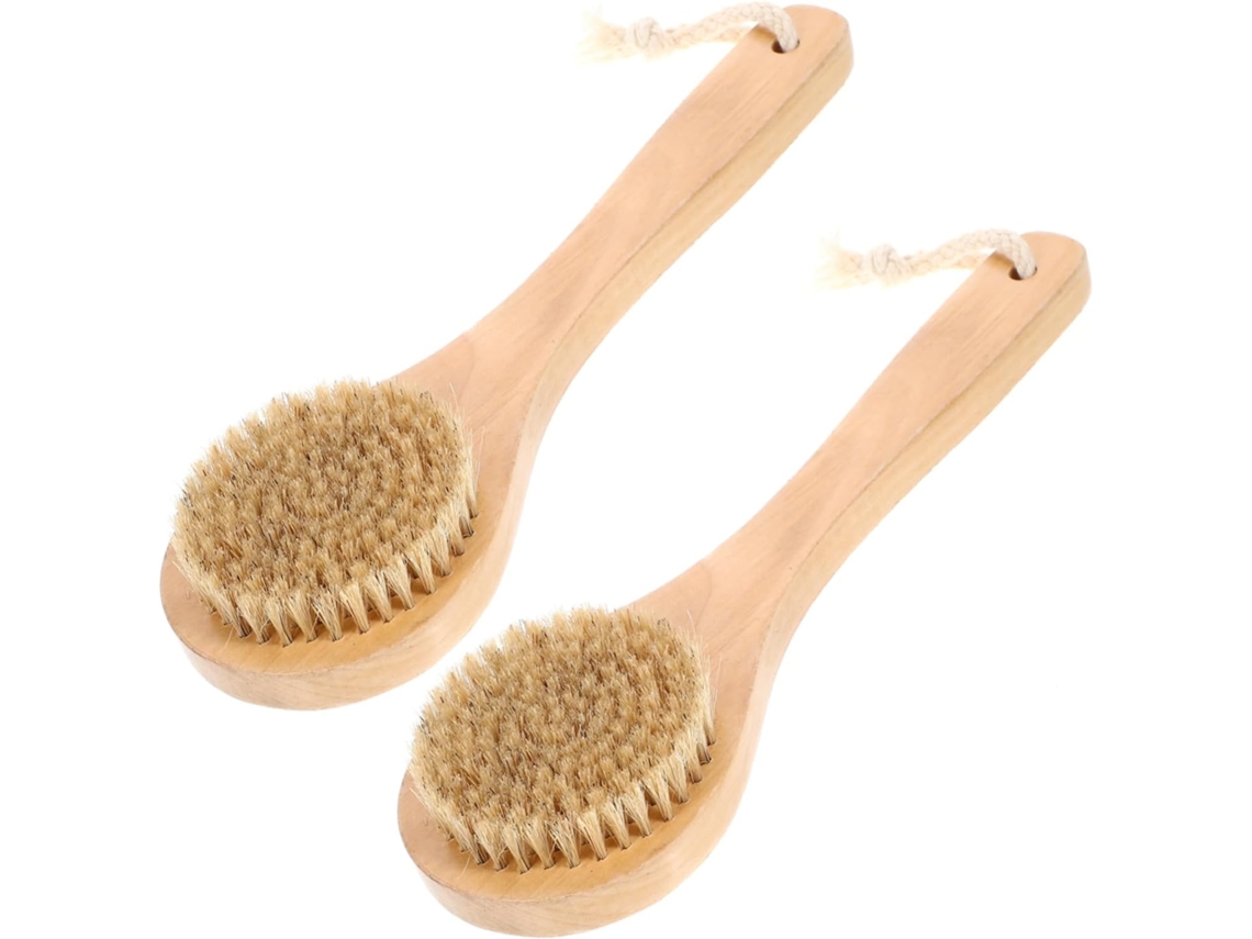 Conjunto De 2 Esponjas Esfoliantes Healeved Para Banho, Massagem, Limpeza E Higiene Pessoal, Marrom