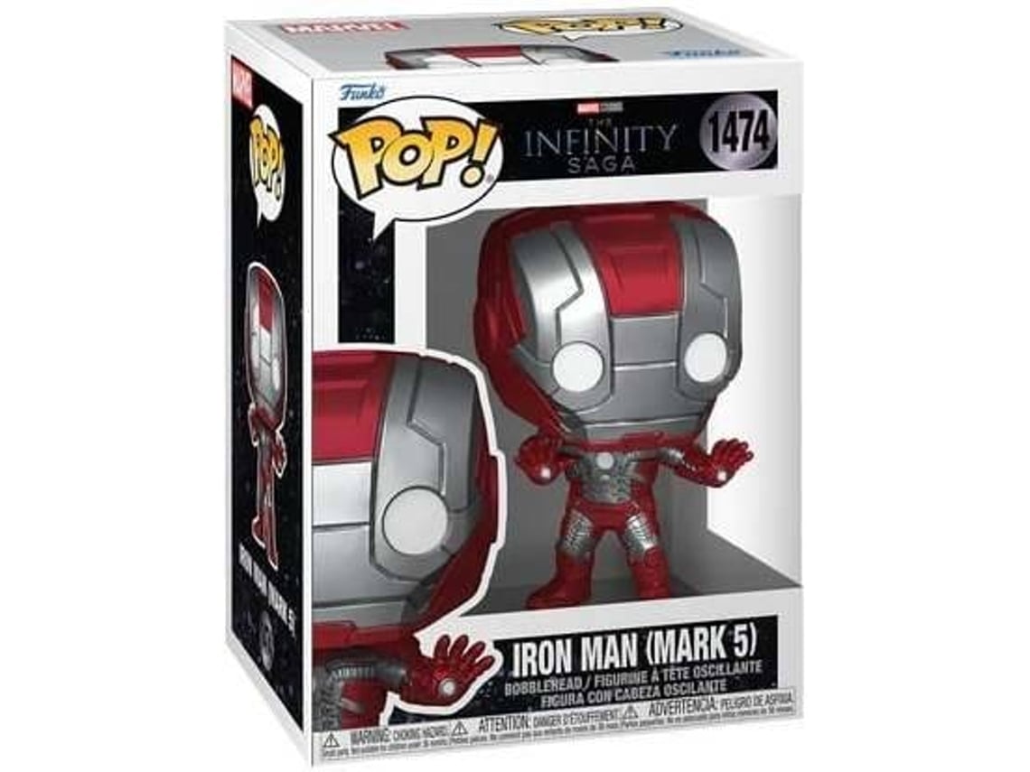 Figura FUNKO Pop! Marvel: The Infinity Saga: Iron Man - Mark 5 (Outlet Caixa Aberta - Possível Chase)