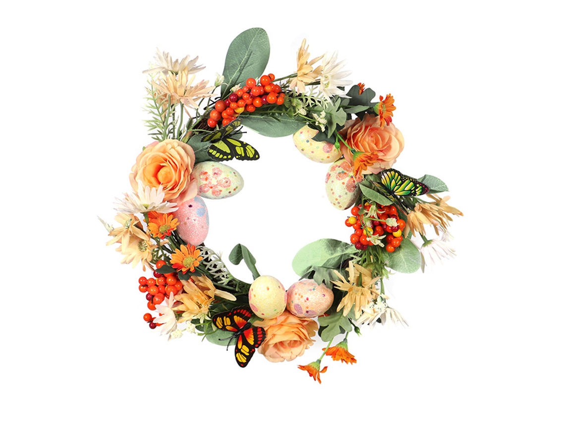 Easter Garland Rattan Artificial Decoration Door Pendant CHABERLU