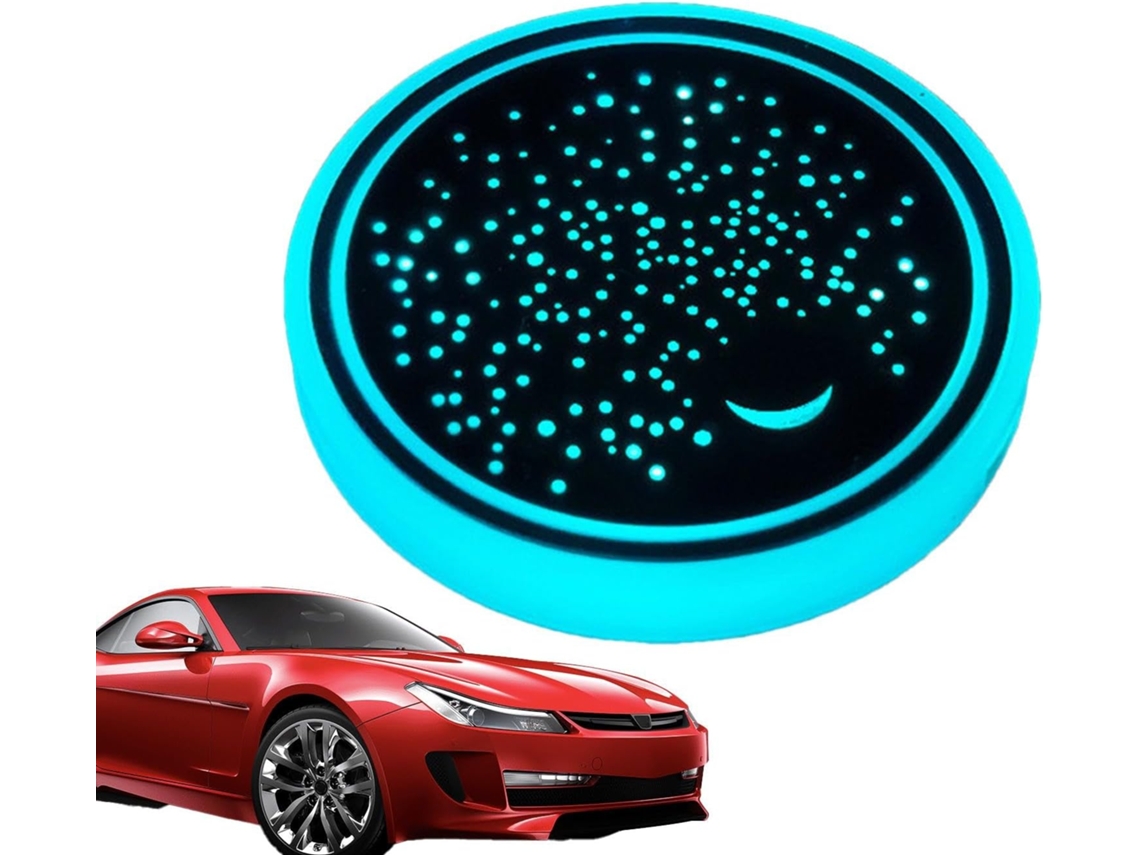 Porta-copos iluminado para carro, acessório para porta-copos de carro
