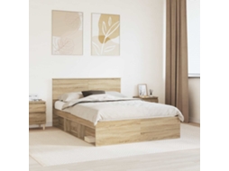Vidaxl Estrutura Da Cama Sonoma 160 X 200 Cm Derivados De Madeira