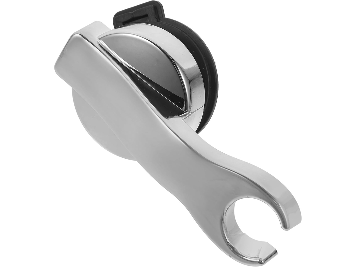 Suporte Ajustável Para Chuveirinho De Chuveiro Em Abs Com Acabamento Prateado, Ideal Para Barbearias E Salões De Beleza