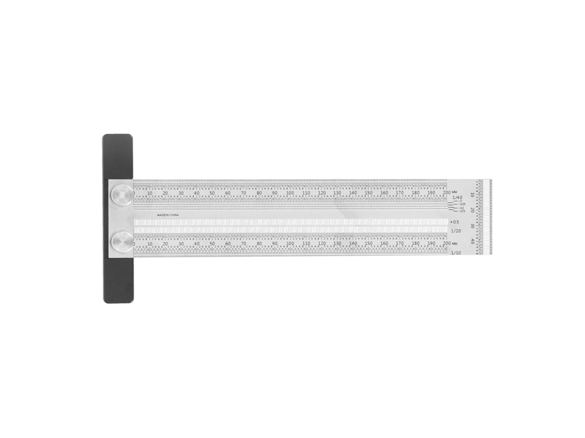 Régua T De Marcação Com Alta Precisão Para Carpintaria Medição Design 200mm