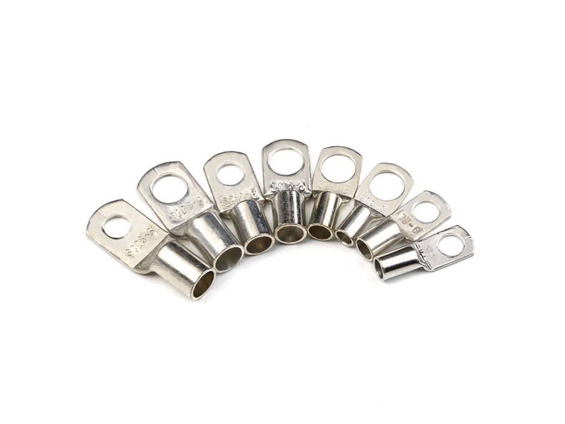 60 Peças De Conectores De Cabo De Cobre Galvanizado A Prata Tipo Anel, Conectores De Cobre Resistentes Para Cabo