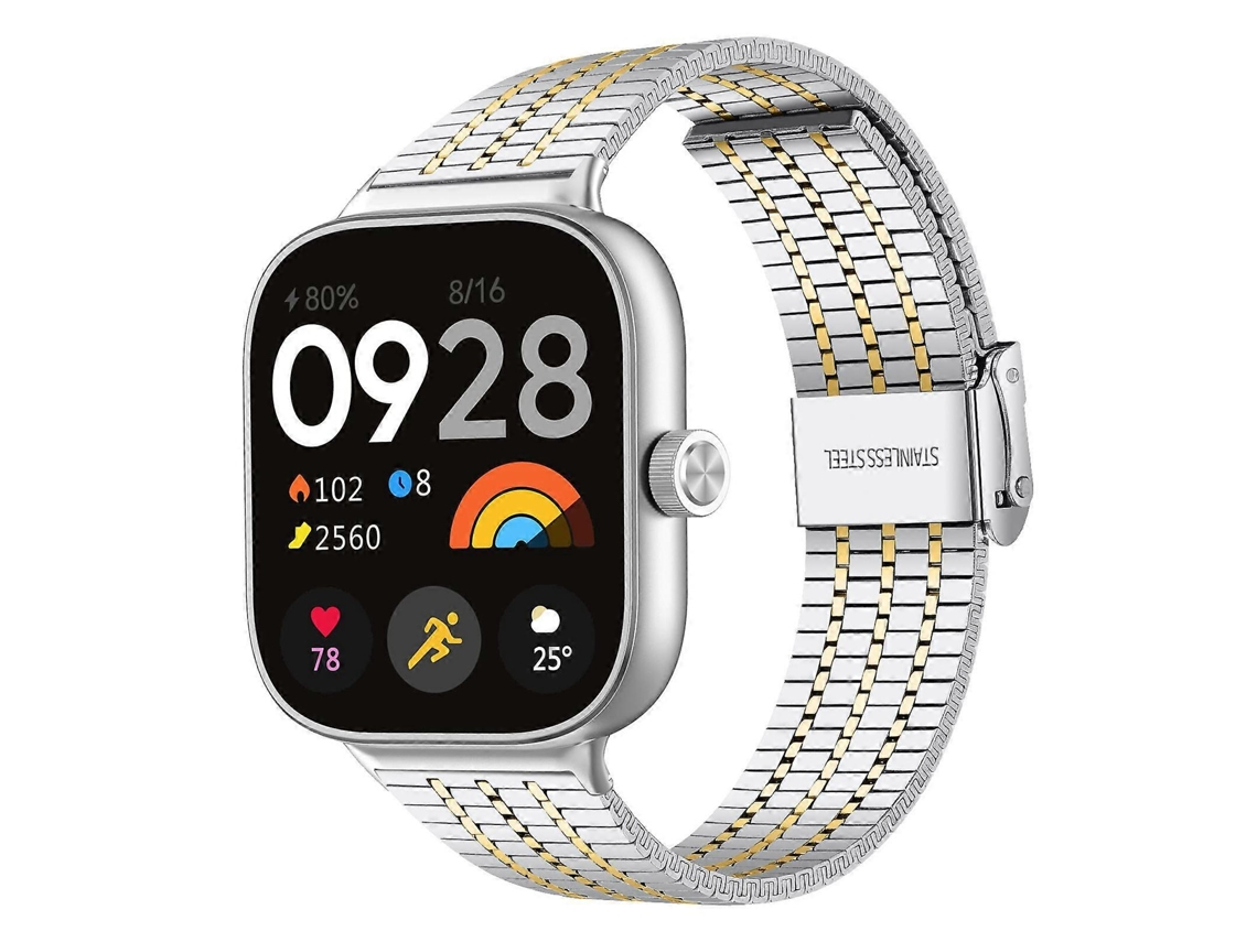 Pulseira De Relógio De Aço Inoxidável Com Fivela De Sete Contas Xdfind