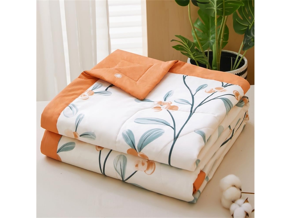 Colcha Acolchoada Fansu Capa de Cama Manta para Ar Condicionado Edredom Conjunto 100% Algodão Sofá com Estampa