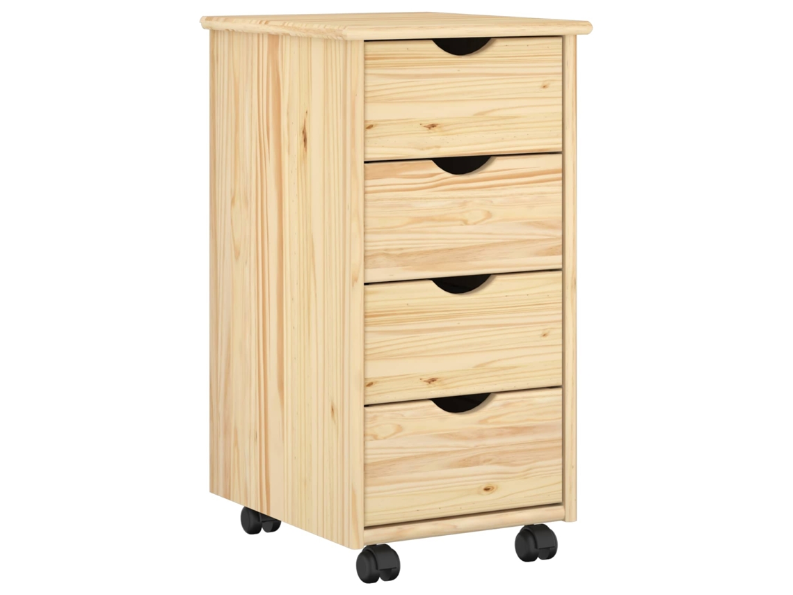 Conjunto 1 Armário De Arrumação Vidaxl Castanho Madeira De Pinho Maciça (34 X 39 X 65,5 Cm)