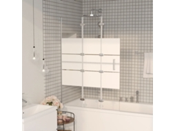 Vidaxl Divisória De Chuveiro Dobrável Esg 100x140 Cm Branco