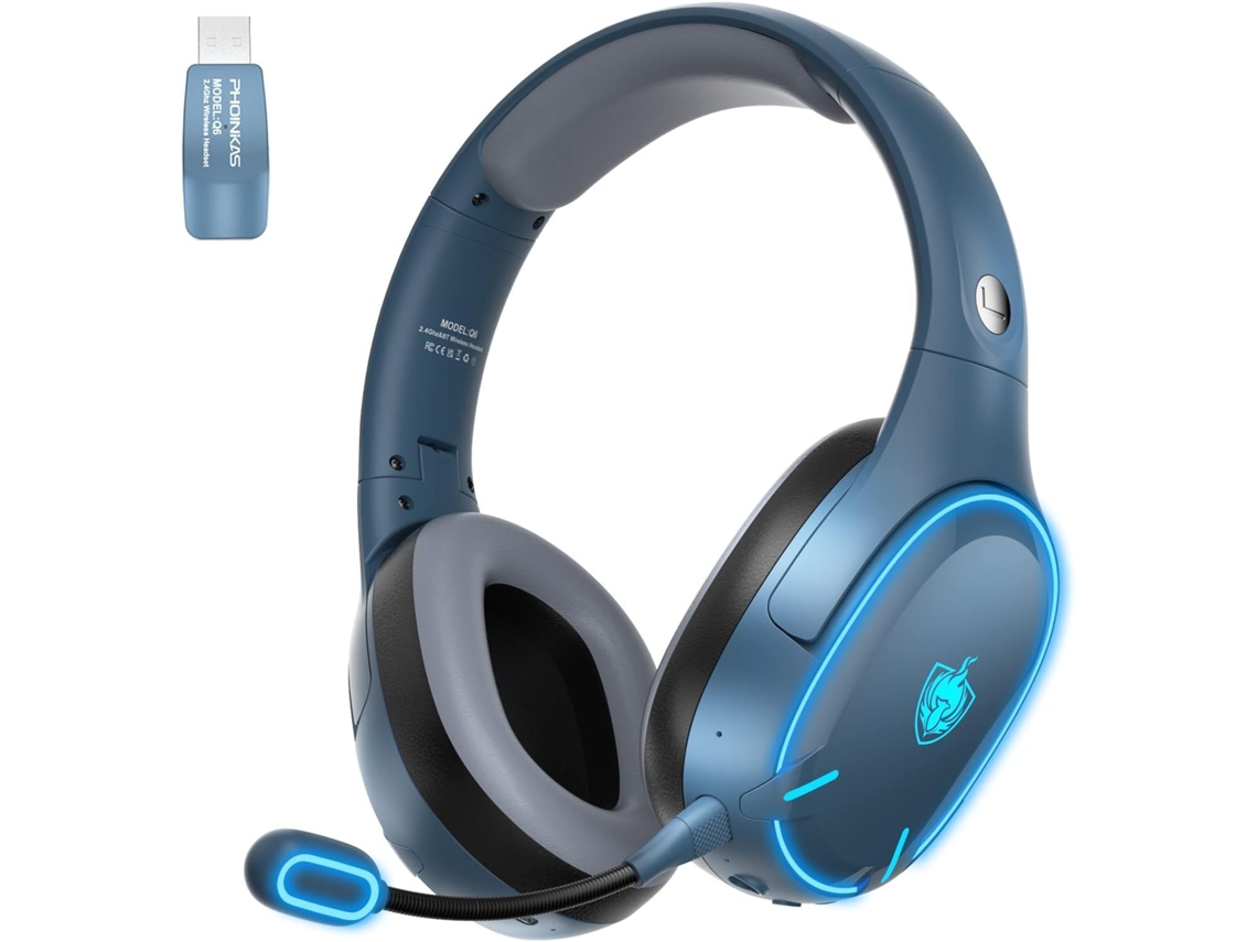 Fone de Ouvido Bluetooth com Clipe JIAPEI Estéreo, Bluetooth 5.0, Microfone para Ocasiões de Negócios (azul)