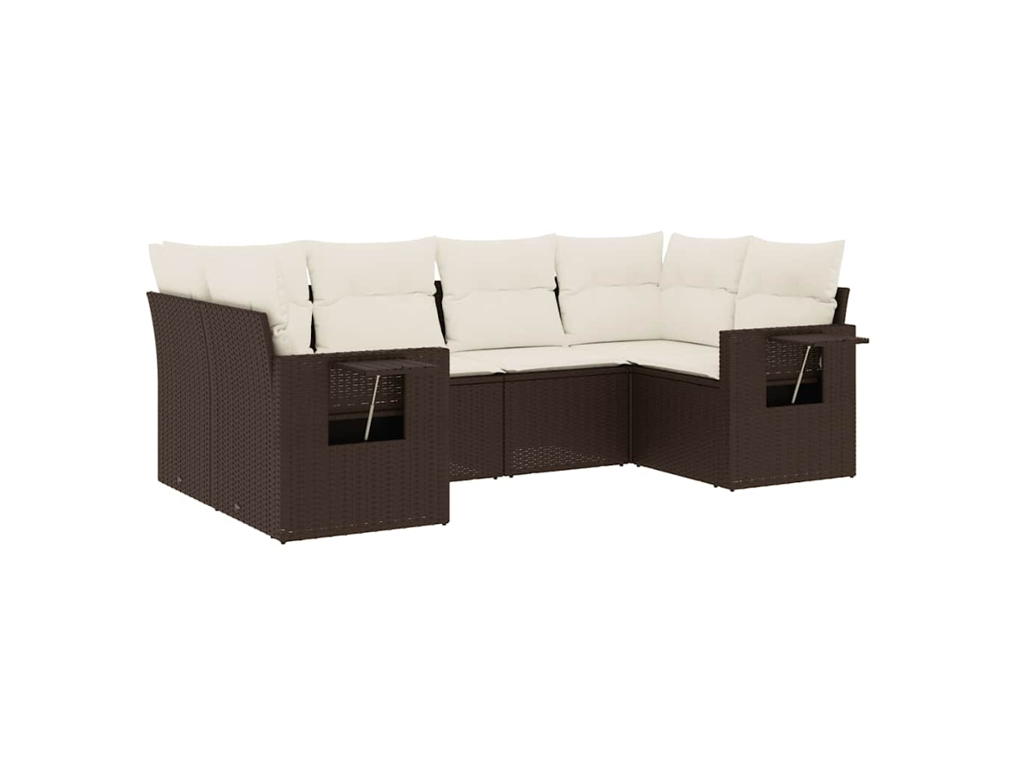 Garden Sofa Set, Garden Sofa Sets Vidaxl Marrom Rattan / Vime (n/a)