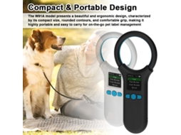 Leitor de Chips Animal portátil com tela LCD 1.44 polegadas e armazenamento de 500 dados | S/MARCA