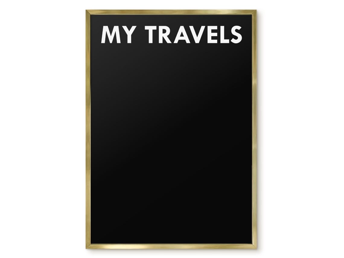 Magnetic Glass Board My Travels For The Hall Espelharte (50x70 Cm)