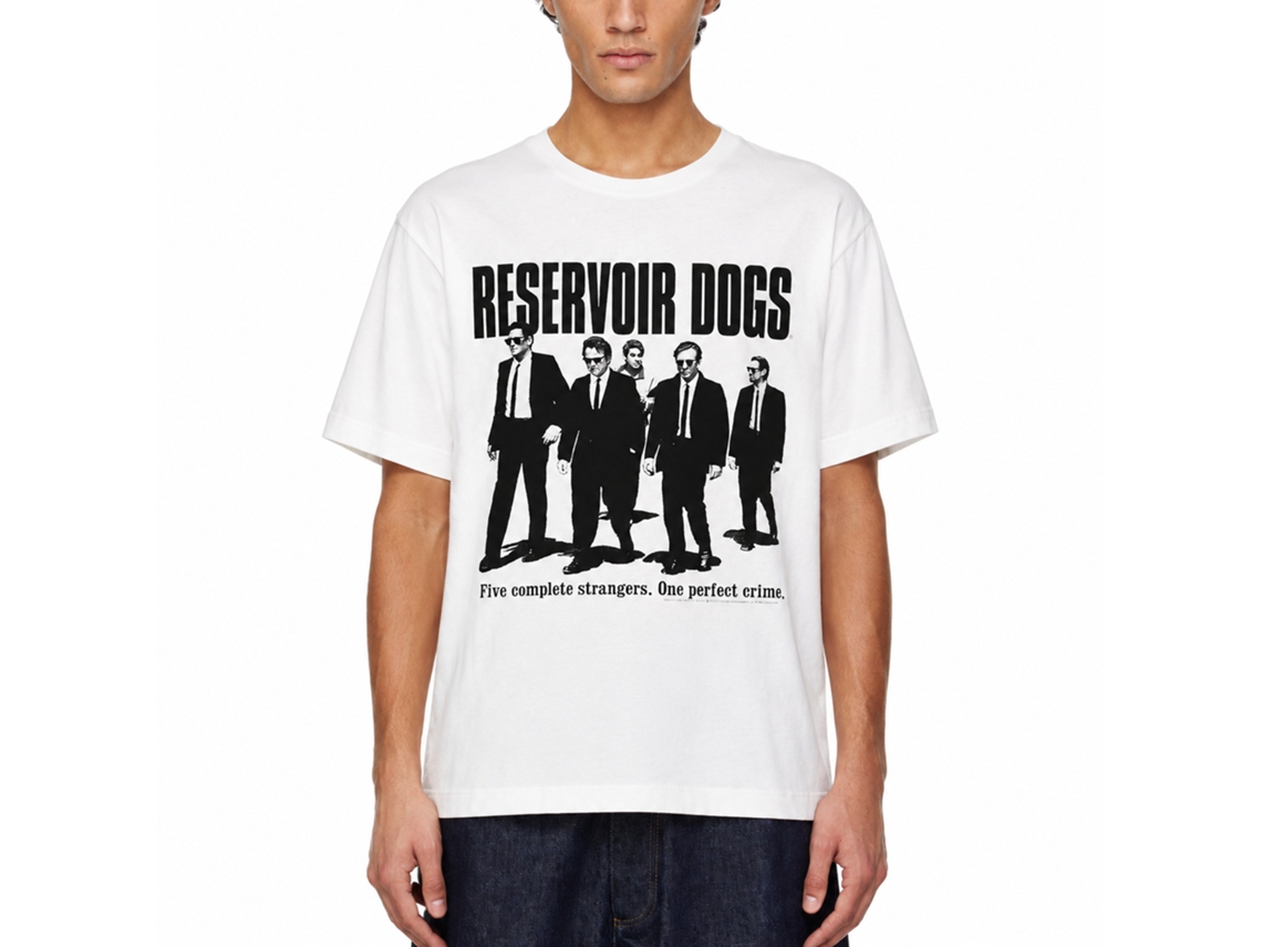 Rockinstone Reservoir Dogs Movie One Perfect Crime White Adult T-shirt Size:xl