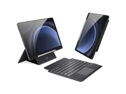 Série Dux Ducis Dk Compatível Com Samsung Galaxy Tab S9 Fe Teclado Francês Com Capa Para Tablet Suporte Ajustável Vledary