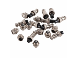 Laxiscreed Conjunto De 10 Conectores Metálicos Gx12 De 4 Pinos Para Aviação E Baixa Voltagem