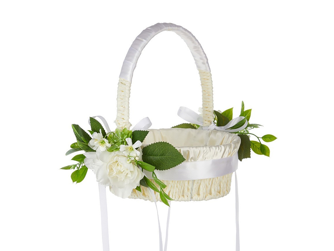 Cesto de Mão White Spring para Flores LAXISCREED