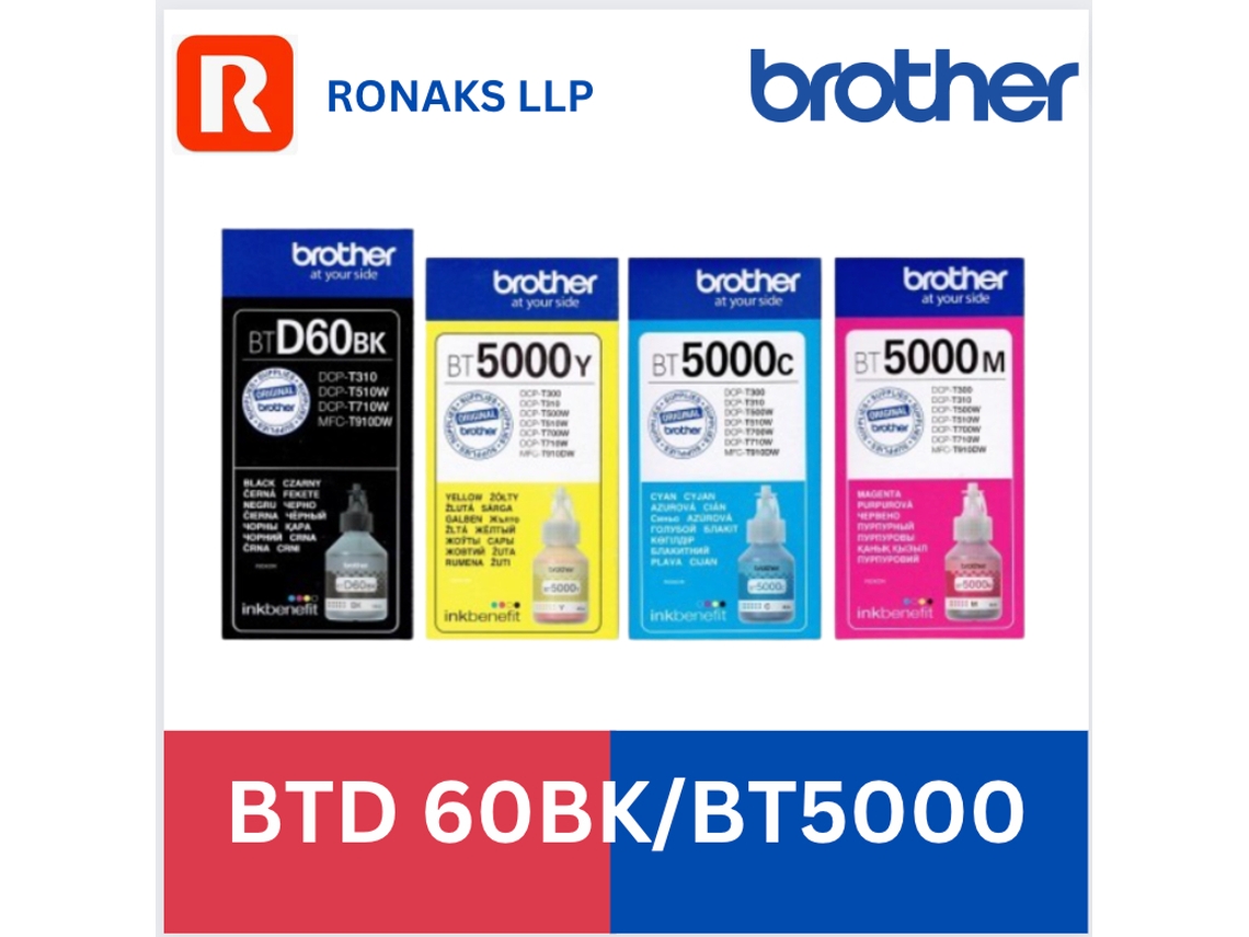 Bt5000 Amarelofrasco De Tinta Brother Btd60 Btd 60 Preto Bt5000 Bt 5000 Ciano Magenta Amarelo