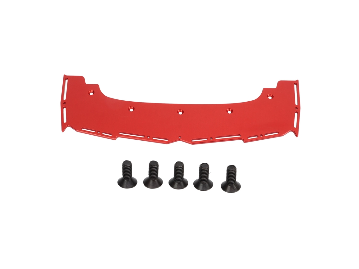 Mali parachoques Dianteiro para Carro Rc Arrma 1/7 1/8 Largura 11.9in de Liga de Alumínio de Alta Resistência Vermelho