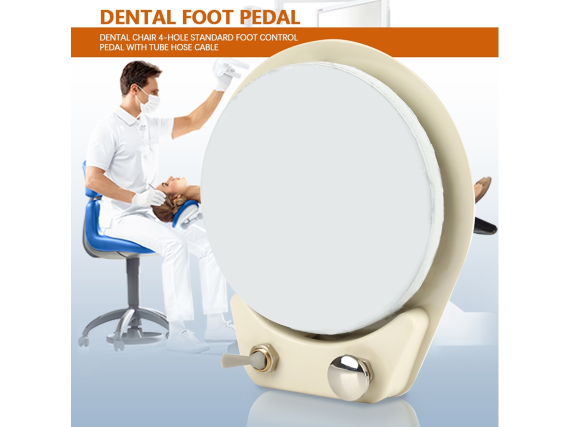 Pedal De Control De Pie Estándar De 4 Orificios Para Silla Dental Con Manguera Y Cable