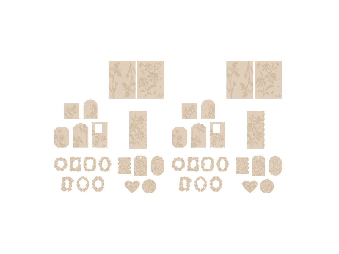 40 Autocolantes Decorativos em Relevo Série Flor para Scrapbook e Diário Diy Iris