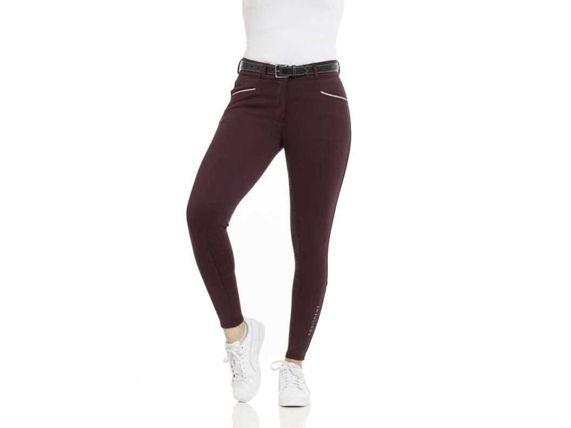Calça de Montar com Assento de Silicone Claudine Vermelho 46Equitheme