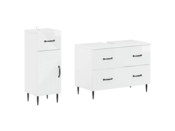 Vidaxl Conjunto De Armário De Banheiro Com 2 Peças Haarlem