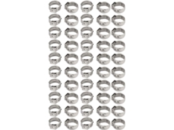 Mangueira Ajustável de Aço Inoxidável 304 12,3 Mm a 14,8 Cor Prata, 50 Unidades CHABERLU