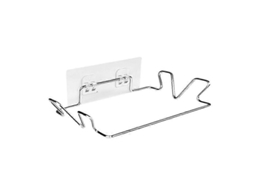 Suporte para saco de lixo de parede Slowmoose, aço inoxidável, prata, 18,5 x 144 cm