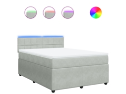 Box Spring Bed, Box Spring Beds Vidaxl Cinzeto Veludo (140 X 200 Cm)