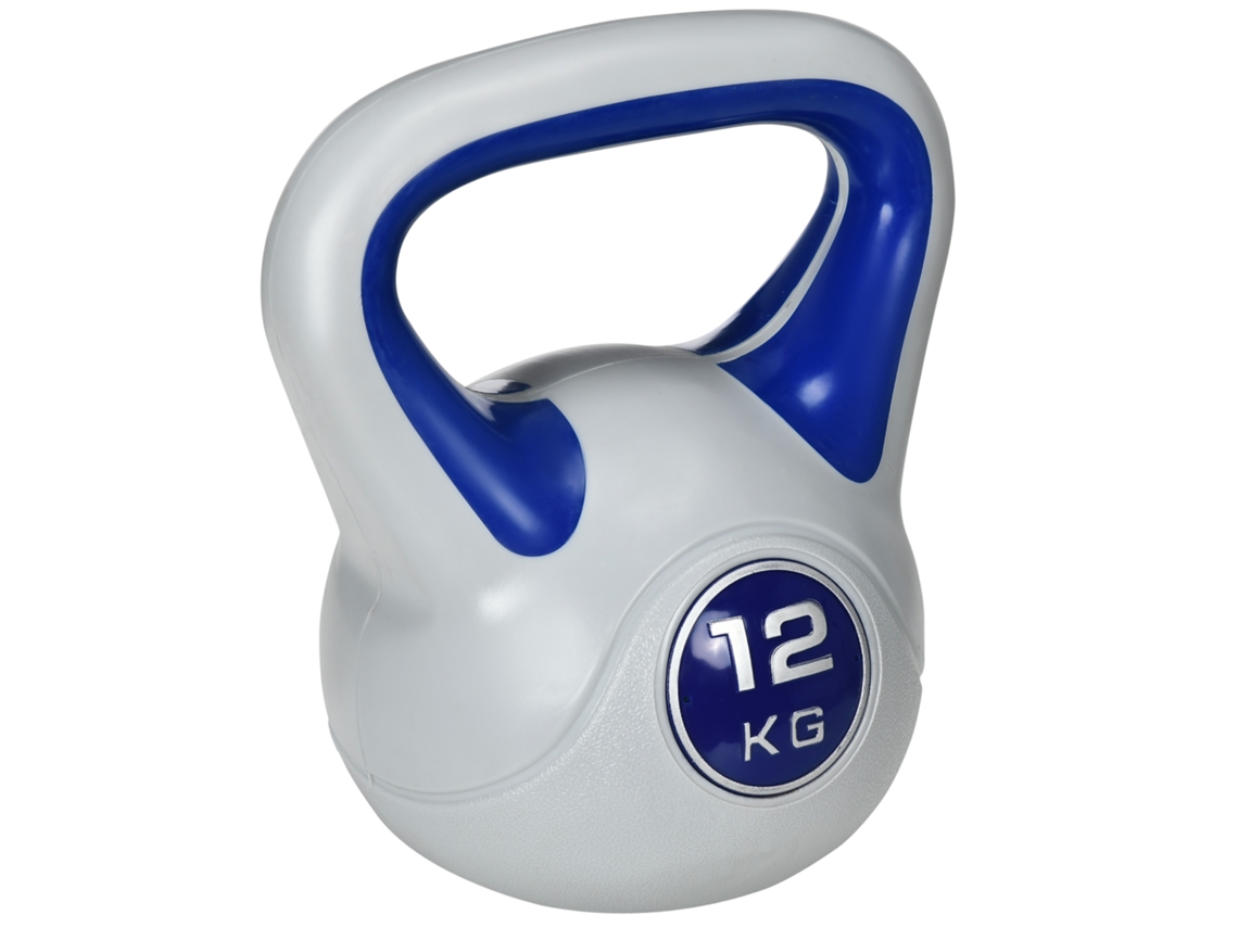 Kettlebell 12kg Azul Treino Força Condicionamento VELTRIX
