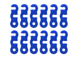 Ajustador De Corda De Tenda Fivela De Corda Vento Acessório De Tenda 12pcs Aluminio Azul