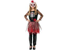 Fato de Menina DISFRAZZES Catrina Esqueleto Preto E Branco (Tam: 3 a 4 anos)