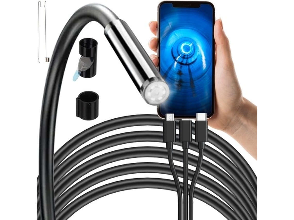 Câmera De Inspeção Para Celular E Pc / Endoscópio Usb 2m Brilvibera