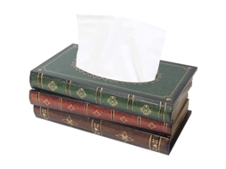 Caixa de papel higiênico de madeira em estilo retrô europeu, dispensador decorativo 25,5x14,5x10cm verde para sala de estar, sala de jantar e quarto.