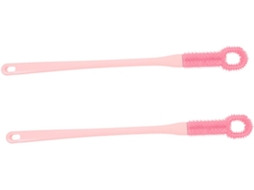 Conjunto De 2 Escovas Esfoliantes Macias Para Os Pés Callaron, 2 Peças, Limpeza Suave Entre Os Dedos, Rosa, Escova