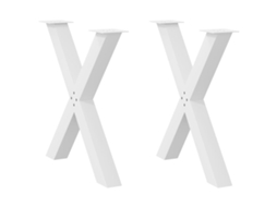 Dining Table Leg, Dining Table Legs Vidaxl Branco Aço (70 X (72-73) Cm (80 Mm))