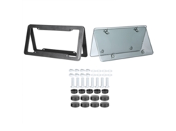 Moldura de placa de carro em fibra de carbono, padrão EUA e Canadá, com kit de proteção e decoração.